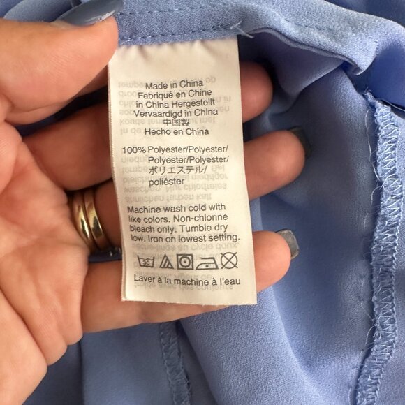 2/$30 J. Crew Blue Long-sleeve Top in Bright Peri 6 #A0446 TRB3 - Picture 9 of 10